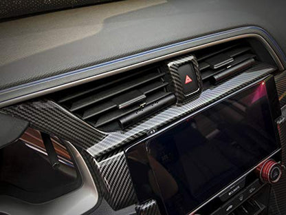GZXinWei Carbon Fiber Grain ABS Car Interior Front Side and Console Air Outlet Vent Frame Trim Sticker for Honda 10th Gen Civic 2016 2017 2018 2019 2020 2021 - color: Carbon Fiber Grain