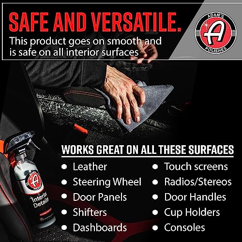 Adam's Polishes Interior Detailer 16 fl. oz - Total Car Cleaner, Protectant & Dressing | All Purpose Leather Conditioner | Vinyl, Dashboard, Screen, Seat Cleaner & More - Pack of 2 - size: 32 Fl Oz (Pack of 1)