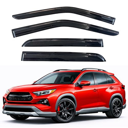 KPY Rain Guards Fit for 2019-2025 Toyota RAV4, Out-Channel Window Visors Vent Wind Deflectors 4PC, Car Accessories for 19-25 RAV4 - size: 2019-2025 RAV4