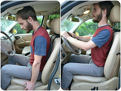 Gokhale Method Stretchsit Cushion - Lumbar Support/backrest for Chairs/car Seats - Traction/Decompression for Relief from Lower Back, Upper Back, Neck, disc, and Sciatic Pain - Posture Support