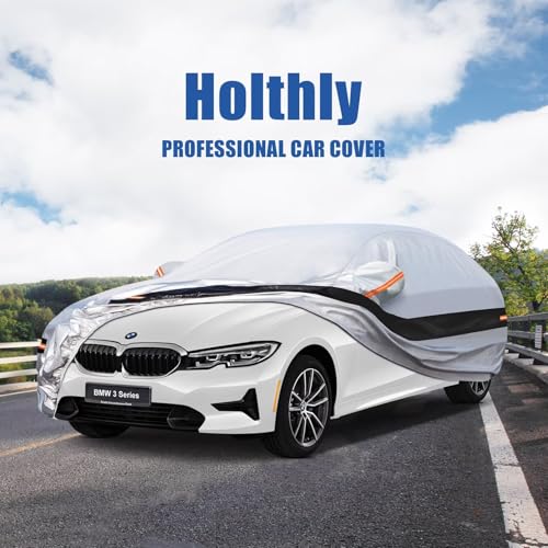 10 Layers Car Cover Custom Fit for BMW 3 Series 320i 328i 330i 335i M340i (2013-2025), Waterproof All Weather for Automobiles, Outdoor Full Cover Sun Dust Rain Protection with Cotton. Silver - size: Custom Fit for BMW 3 Series