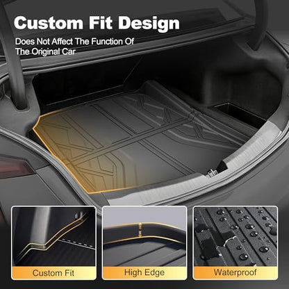Cargo Liner Compatible with Cadillac CT5 CT5-V 2020-2025 2026 Weather-Resistant Trunk Mats for Cars with Raised Lip Non-Slip Car Rear Trunk Mat Tray Pad Boot - style: 4) for Cadillac CT5 2020-2026 Cargo Liner
