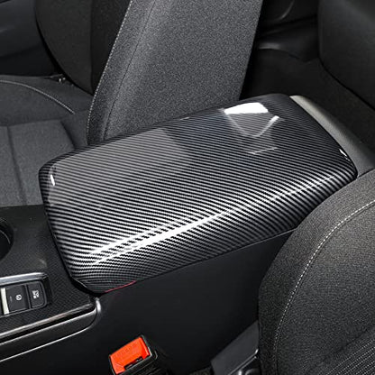 Car Central Armrest Box Cover Decals for 2022 2023 2024 2025 Honda Civic 11th Gen Accessories ABS Carbon Fiber Interior Stickers - color: Armrest Box Cover