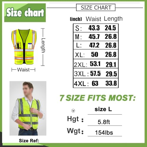 High Visibility Reflective Safety Vest with Pockets Custom Your Logo Safety Workwear - color: Luminous Red, size: 3X-Large