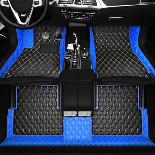 All-Weather car Floor MATS-Suitable for 99% of car Models,Leather car mat, offering Personalized Embroidery and Multiple Color Options,Provide Protection for car Rug (Blue1) - color: Blue1