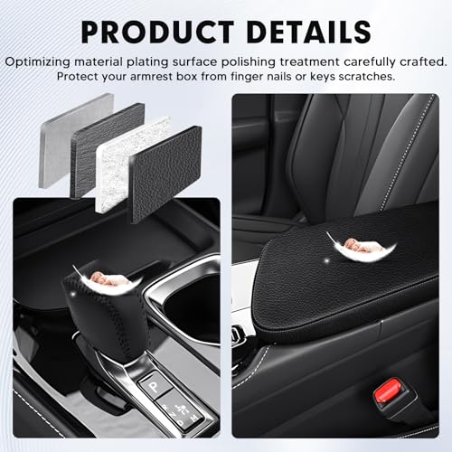Autorder 2PCS Center Console Cover for 2022 2023 2024 2025 NX 250/NX 350/NX 350h/NX 450h+ Accessories Gear Shift Knob Cover Anti-Scratch Leather Armrest Cover&Shift Knob Cover - size: 2PCS 2022-2025 Lexus NX