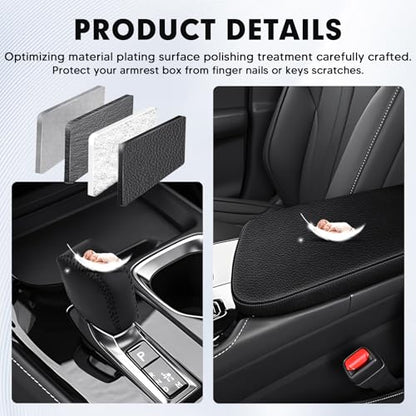 Autorder 2PCS Center Console Cover for 2022 2023 2024 2025 NX 250/NX 350/NX 350h/NX 450h+ Accessories Gear Shift Knob Cover Anti-Scratch Leather Armrest Cover&Shift Knob Cover - size: 2PCS 2022-2025 Lexus NX