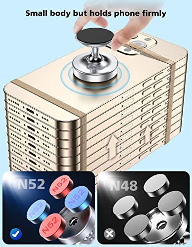 2 Pack Magnetic Phone Holder for Car, [ Strong Magnet ] Magnetic Phone Holder, Dashboard Phone Holder Mount 360 Adjustable, Car Mount for iPhone Samsung etc All Smartphones, Sliver - color: Sliver