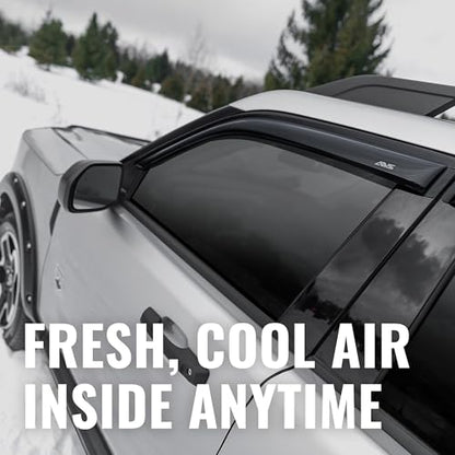 Auto Ventshade [AVS] Outside Mount Rain Guards for 2011 - 2018 Volkswagen Jetta | Window Vent Visors, 4 pcs. - Smoke | 94985