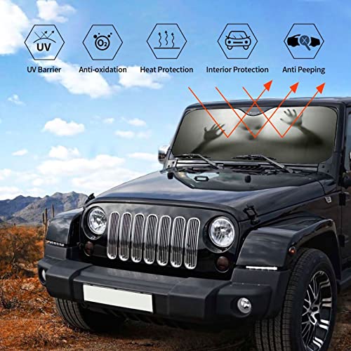 Alien trapped Car Windshield Sunshade Front Window Sun Visor Protector Foldable Shield Cover for Truck SUV - color: Black6