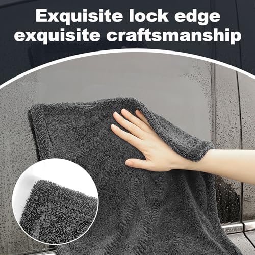 Car Drying Towel (28" x 36"),1500 GSM Double Sided Microfiber Drying Towels for Cars,Highly Absorbent,Leaving no Marks,no Shedding,Easy to Clean - size: Pack of 1