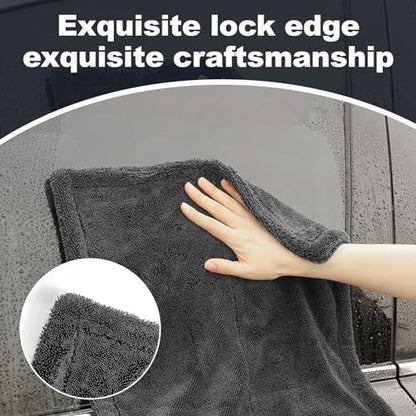 Car Drying Towel (28" x 36"),1500 GSM Double Sided Microfiber Drying Towels for Cars,Highly Absorbent,Leaving no Marks,no Shedding,Easy to Clean - size: Pack of 1