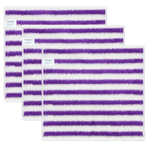 3 Pack Cellulose fiber Cleaning Cloth, Highly Absorbent Kitchen Cleaning Rags for Kitchen, Car, Window, Housekeeping, Household Dusting, No odor and No Scratch Reusable, 11.8"X10.6", Purple - color: Purple