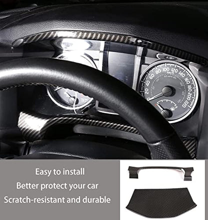 Car Accessories Fit for Toyota Tacoma 2016-2022 2023 Inner Look Central Console Dashboard Panel Cover Trim Frame (Carbon Fiber Style) ABS 2PCS - color: Carbon Fiber Style