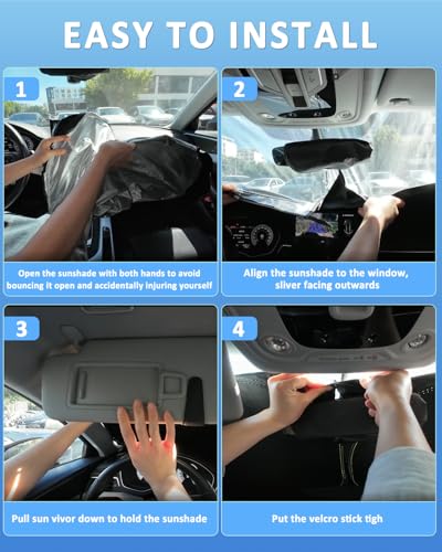 Windshield Sunshade for Toyota RAV4 2006-2012 Sun Shade Windshield Upgrade 4 Layers Blocks UV Rays Custom Fit RAV4 Car Window Shade Front Windshield Keep Cool Foldable Car Accessories - size: for Toyota RAV4 2006-2012