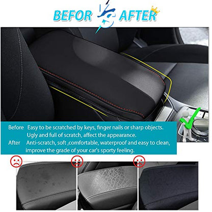Autorder Center Console Cover for 2020-2022 2023 2024 2025 Mazda CX30 CX-30 Accessories Armrest Cover Anti-Scratch Middle Console Pad Leather Armrest Protector - size: 2020-2025 Mazda CX-30