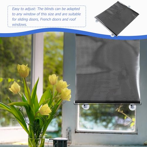 PATKAW (1 Pcs) Window Blinds, Blackout Shades No Drill, Suction Cup Temporary Roller Blind, Light Blocking Window Cover for Bedroom, Office, Nursery, Home Privacy, Travel, Rv and Car - size: 125.00X50.00X1.00CM