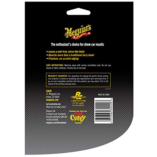 Meguiar's Supreme Shine Microfiber Towels for Cars,Absorbent Ultra-Plush Car Microfiber Towel Set for Effectively Removing Car Care Products Without Leaving Swirls,3 Count (Pack of 12) - size: 3 Microfiber Towels (Pack of 12)