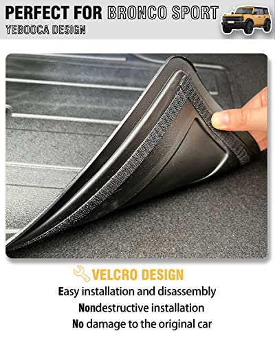 Cargo Liner Compatible with 2021-2025 Ford Bronco Sport Trunk Mat Back Seat Cover Protector(Backrest+Trunk Mat) - size: For 2021-2025 Ford Bronco Sport