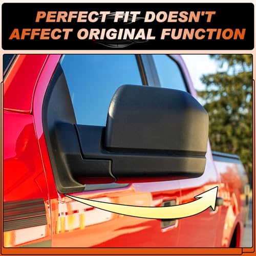 Glossy Black Mirror Cover Caps Rearview Side Mirror Covers Fit for Ford F150 2015-2020 Left Driver Side Replaces #FL3Z-17D743-BA -1 PC - size: Fit for Ford F150 2015-2020-Left Driver Side