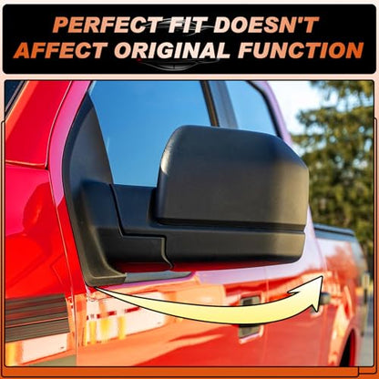 Glossy Black Mirror Cover Caps Rearview Side Mirror Covers Fit for Ford F150 2015-2020 Left Driver Side Replaces #FL3Z-17D743-BA -1 PC - size: Fit for Ford F150 2015-2020-Left Driver Side