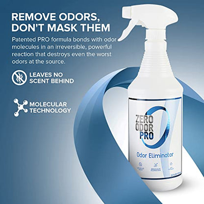Zero Odor Pro Commercial Strength Odor Eliminator, Room Deodorizer and Air Freshener, Trigger Spray, 32 oz - size: 32 Fl Oz (Pack of 1)