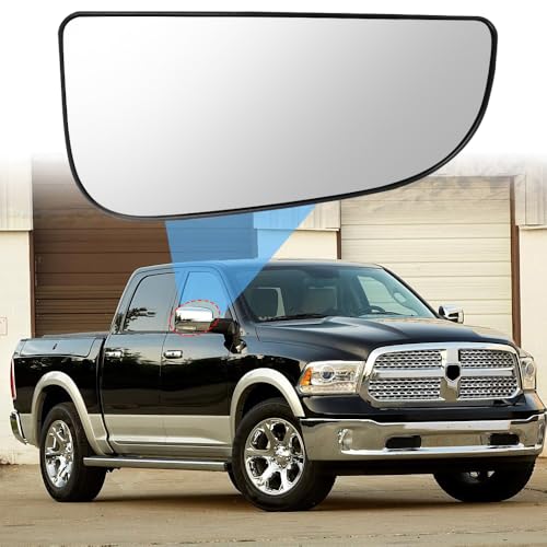 Passenger Right Side Lower Mirror Glass Replacement，For 2010-2020 Dodge Ram 1500 2500 3500 4500 5500 Towing Model, 68067730AA，Right Pass Convex Lower Mirror Glass， with Bracket