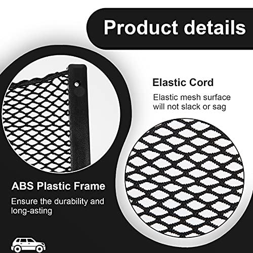 Frienda 4 Pcs Car Storage Net Bag, ABS Plastic Framed Mesh Net Holder, Phone & Cargo Organizer with Screws for Auto, Rv, Boat, Truck Pocket Storage (12 x 8 Inch) - size: 12 X 8 Inch