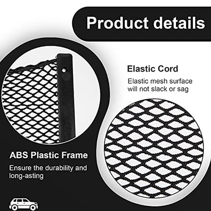 Frienda 4 Pcs Car Storage Net Bag, ABS Plastic Framed Mesh Net Holder, Phone & Cargo Organizer with Screws for Auto, Rv, Boat, Truck Pocket Storage (12 x 8 Inch) - size: 12 X 8 Inch