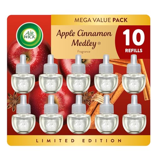 Air Wick Scented Oils 0+10 Apple Cinnamon Medley - size: 0.67 Fl Oz (Pack of 10), style: 10 ct