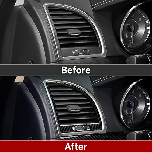 Car Air Vent Outlet Cover Decals for 2015-2023 Chrysler 300 / 300C / 300S / Limited/Touring Accessories Carbon Fiber Interior Stickers - color: Air Vent Cover