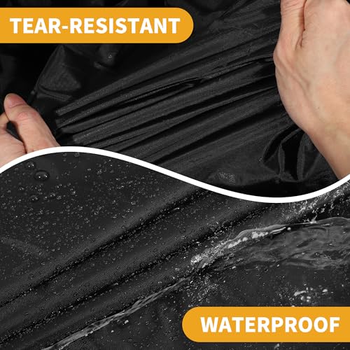 Waterproof All-Weather Universal Car Cover with Right Side Zipper, 190T Polyeste Black Blue Fits for Sedan 177" to 185" Length - size: Fit for Sedan Length 177" to 185"