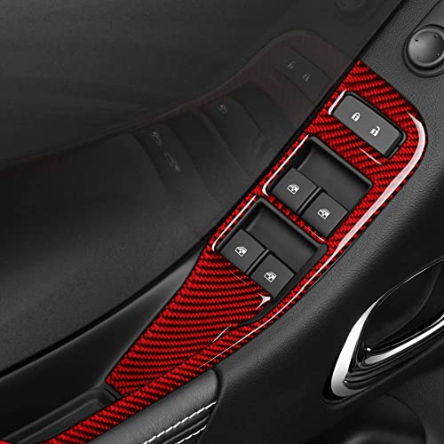 Car Window Lift Switch Sticker Carbon Fiber Decal Interior Trim for Chevrolet Camaro 2013 2014 2015 Accessories - color: Window Lift Switch