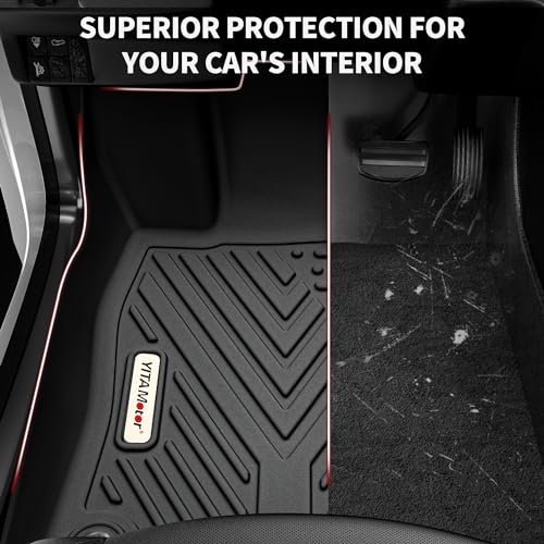 YITAMOTOR Floor Mats Compatible with 2026 2025-2023 Honda Pilot 7-Seater & 8-Seater, All-Weather Car Liners Custom Fit Pilot Accessories, 1st & 2nd & 3rd Row & Backrest Mats & Cargo Liner, Black - style: 2023-2026 Pilot Floor Mats&Cargo Mat