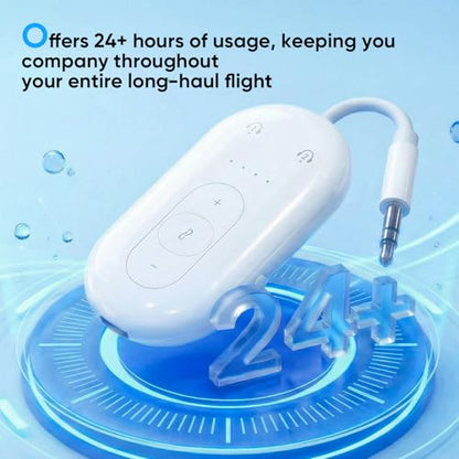Airplane Bluetooth Adapter for Headphone Earphone, Bluetooth Audio Transmitter for TV, Transmitter Receiver 2 in 1 Dongle Work wih 3.5mm AUX Jacks for Speaker, Car, Gym