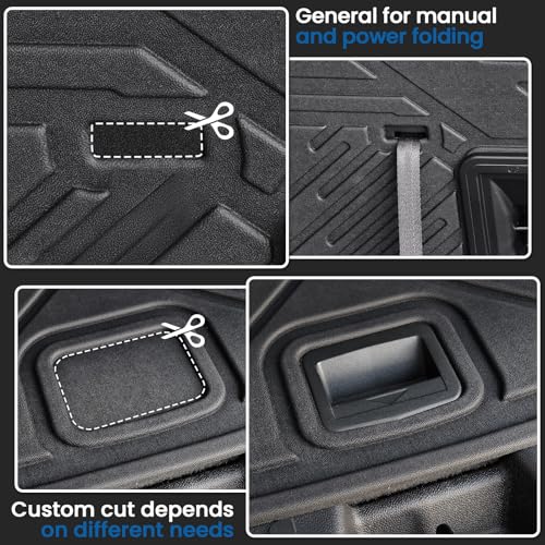 Cargo Mat Backrest Mats for 2024 2025 2026 Chevy Traverse & 2025 2026 Buick Enclave, TPE All Weather Cargo Liner Trunk Mat Car Accessories(24-26 7/8 Seats-3rd Row Backrest Mats&Cargo Mat) - style: 24-26 7/8 Seats-3rd Row Backrest Mats&Cargo Mat