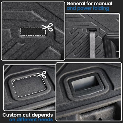 Cargo Mat Backrest Mats for 2024 2025 2026 Chevy Traverse & 2025 2026 Buick Enclave, TPE All Weather Cargo Liner Trunk Mat Car Accessories(24-26 7/8 Seats-3rd Row Backrest Mats&Cargo Mat) - style: 24-26 7/8 Seats-3rd Row Backrest Mats&Cargo Mat