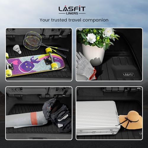 LASFIT Trunk Mat for Honda Odyssey 2026 2025 2024 2023 2022 2021 2020 2019 2018 Mini Passenger Van, All Weather TPE Cargo Mat Trunk Liner Only, Black (EX-L/Elite/Touring/Sport-L/Sport/EX/LX) - style: 7）For Honda Odyssey| 2018-2026 | Trunk Mat