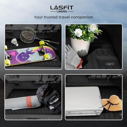 LASFIT Trunk Mat for Honda Odyssey 2026 2025 2024 2023 2022 2021 2020 2019 2018 Mini Passenger Van, All Weather TPE Cargo Mat Trunk Liner Only, Black (EX-L/Elite/Touring/Sport-L/Sport/EX/LX) - style: 7）For Honda Odyssey| 2018-2026 | Trunk Mat