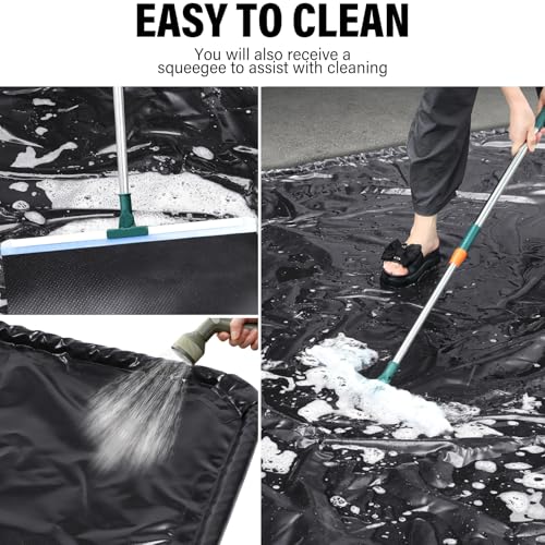 Garage Floor Mat, Garage Car Mat - Non-Slip Waterproof Containment Mat, Heavy Duty Durable Protection, Easy to Clean & Install, Perfect for Garage, Workshop, Parking (7'9"W x 21'L)