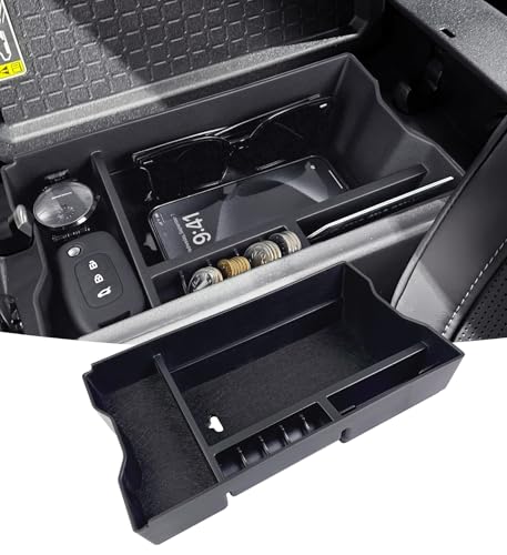 Center Console Organizer Tray Storage Box for Toyota RAV4 2026, Interior Accessories Armrest Insert Tray Storage Box for 2026 RAV 4, Black - style: 12) Fits for Toyota RAV4 2026