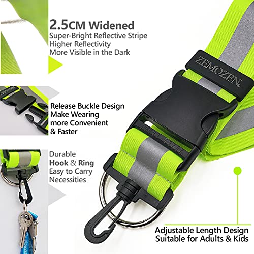 Reflective Sash for Walking at Night | High Visibility Reflectors Running Gear Women Safety Items Replaces Reflective running vest | Perfect for Dog Walking, Night Running & Cycling