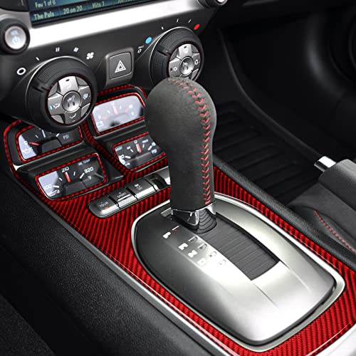 Carbon Fiber Decla Gear Shift Panel Sticker Interior Trim Accessories for Chevrolet Camaro 2010 2011 2012 2013 2014 2015 - color: Gear Shift Panel