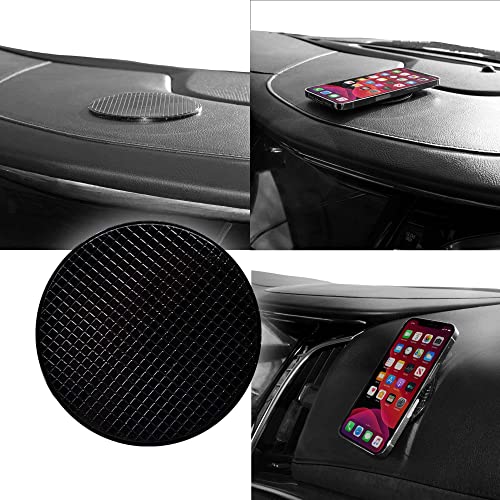 Car Dashboard Sticky Non Slip Pad, Anti-Slip Sticky Gel Mat for Cell Phone, Radar Detector, Tablet, GPS, Keys or Sunglasses, Small Round 3.5” – Pack of 2