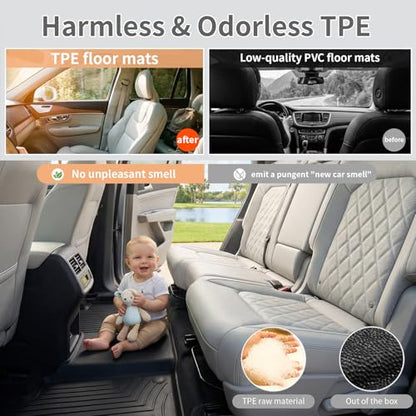 Car Floor Mats for 2013-2018 Toyota RAV4 Gasoline,All Weather Protection TPE Liners Accessories Custom Fit Waterproof Durable Wear-Resistant Odorless - size: 2013-2018 Rav4 Floor Mat