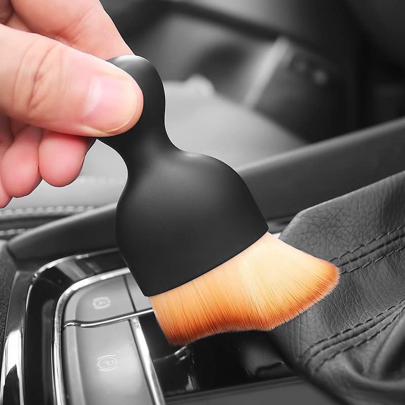Car Interior Dust Brush, Car Detailing Brush, Soft Bristles Detailing Brush Dusting Tool for Automotive Dashboard, Air Conditioner Vents, Leather, Computer,Scratch Free
