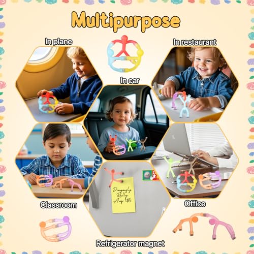 Magnetic Travel Toys for Toddlers Kids, Fidget Toys Airplane Car Travel Activities Essential,Road Trip ‌Sensory Toy Magnet People Men,Gifts Toys for 3 4 5 6 7 8 Year Old -10PCS - style: Translucent-10