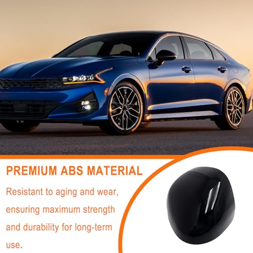 Left Driver Side Replacement Mirror Cover Compatible with Kia K5 Optima 2021 2022 2023 2024 2025 2026 Exterior Door Side Rearview Mirror Cap Cover With Turn Signal Light (Glossy Black) - size: Left Black