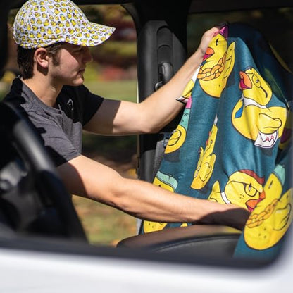 Sprints Athletic Running Towel, Full-Sized, Car Seat Cover - Performance Microfiber (Get Ducked) - color: Get Ducked