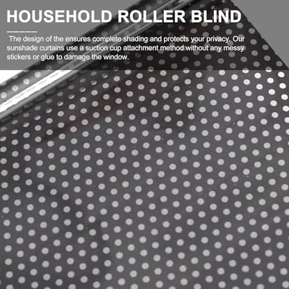 PATKAW (1 Pcs) Window Blinds, Blackout Shades No Drill, Suction Cup Temporary Roller Blind, Light Blocking Window Cover for Bedroom, Office, Nursery, Home Privacy, Travel, Rv and Car - size: Size 3